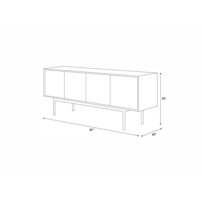 87'' W Sideboard, Walnut