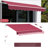 Manual Retractable Awning For Patio And Windows - Sturdy Aluminum Frame, Heat Reduction, Water-Resistant Fabric-121224987-121224988-121224990