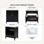 Meuble-lavabo autoportant de 76 cm de large avec porte, tiroir intérieur et dessus en céramique-1122163087
