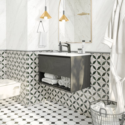 Ensemble de meuble-lavabo mural simple 30 po
