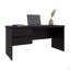 Bureau à domicile avec 2 tiroirs - Bureau d'ordinateur moderne avec tiroir latéral et grande surface de travail - Wengé noir