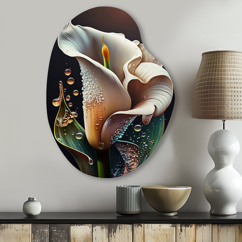 Kimbrell - art mural asymétrique en forme de poire Lily, H 30 po x l 22 po x P 1 po