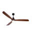 Hot sales Ventilateur de plafond noir moderne 72 pouces avec lumière 3 pales en bois massif Télécommande réversible avec moteur à courant continu à DEL à intensité variable-117542406-117542407