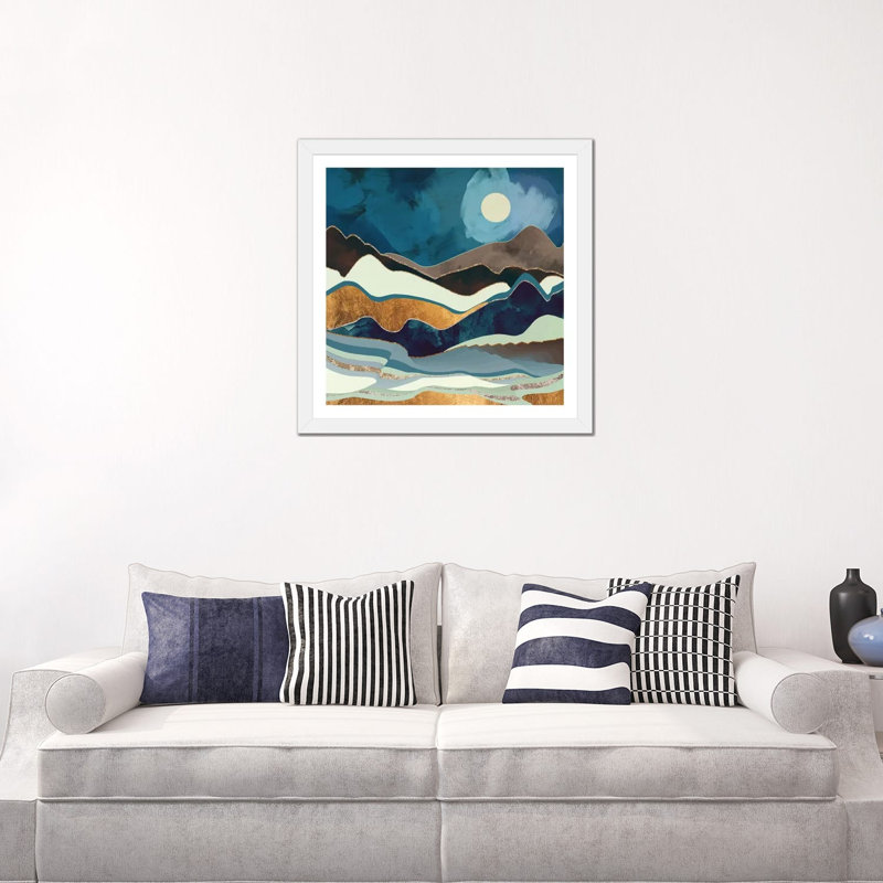«Autumn Hills», reproduction d'impression, Blanc, H 24 po x l 24 po x p 1 po, Papier encadré blanc