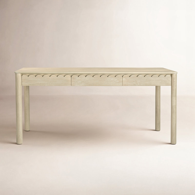 Wiley Solid Wood Writing Desk, Natural