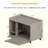 Gray Cat Litter Box Enclosure