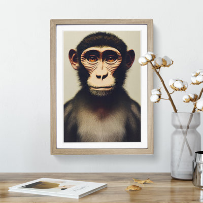 A Monkey Portrait No.2 1 Piece Single Picture Frame Painting