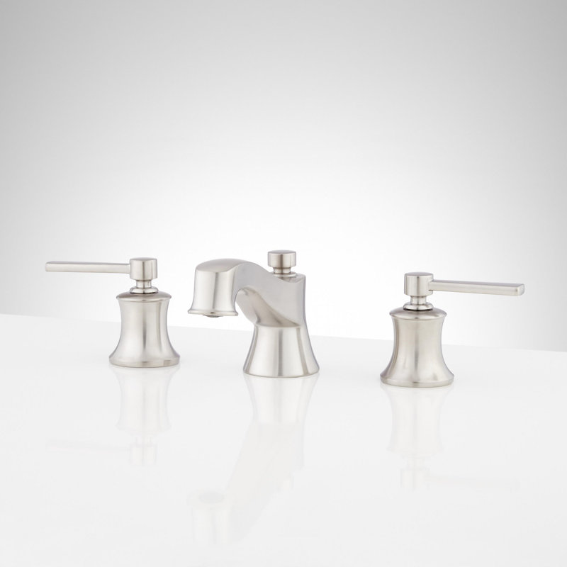 1.2 GPM Widespread Bathroom Faucet with Pop-Up Drain Assembly, Brushed Nickel