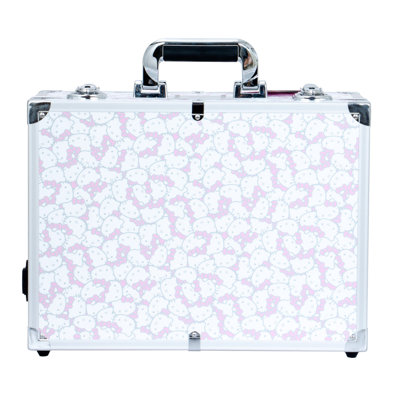 Trousse de maquillage Hello Kitty avec miroir pleine grandeur et éclairage avec capteur tactile, trousse à bijoux de voyage