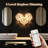 3-Light Flower Glass Wall Lamp with Remote, 3 Colors, Timer, - 10000mAh Detachable Battery, Dimmable LED Wall Mount Lamp for Bedroom Living Room Hallway