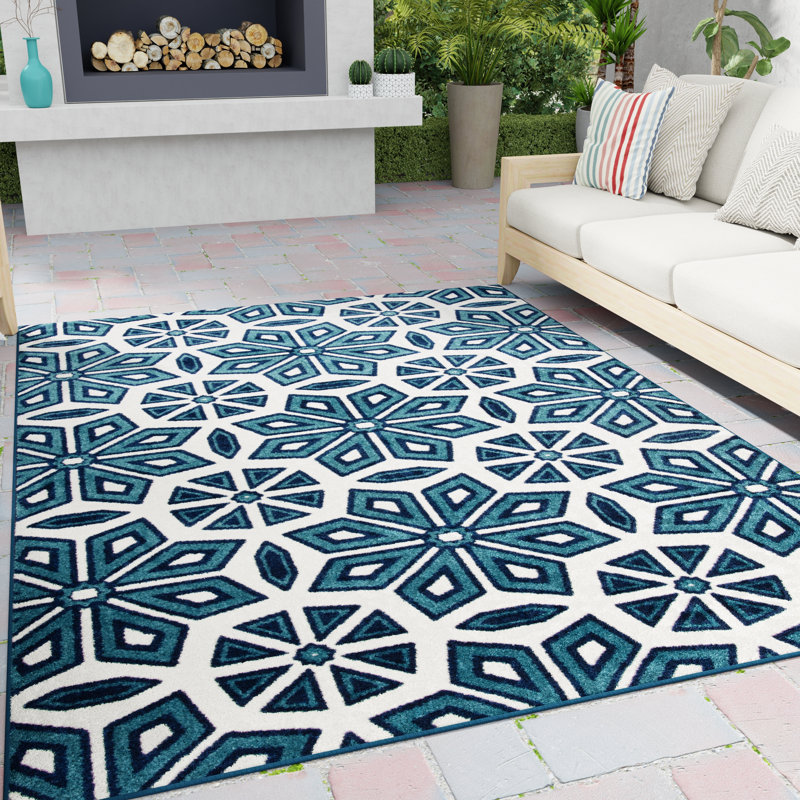 Kershner Geometric Indoor / Outdoor Rug, Rectangle 3'3'' x 5'3''