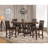 Ferrara Walnut 2-Drawer Counter Height Table