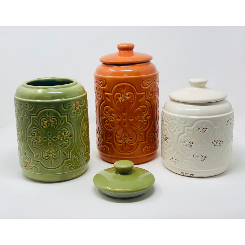 Ensemble 3 pièces de pots de rangement de cuisine