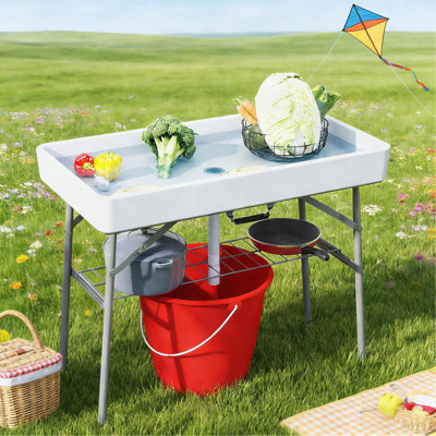 Outdoor Table Cooler,Folding Ice Cooler Table