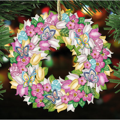 5'' Handmade Wood Holiday Shaped Ornament