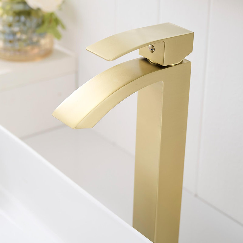 Single Hole Bathroom Tap Modern Single Handle, Brushed Gold