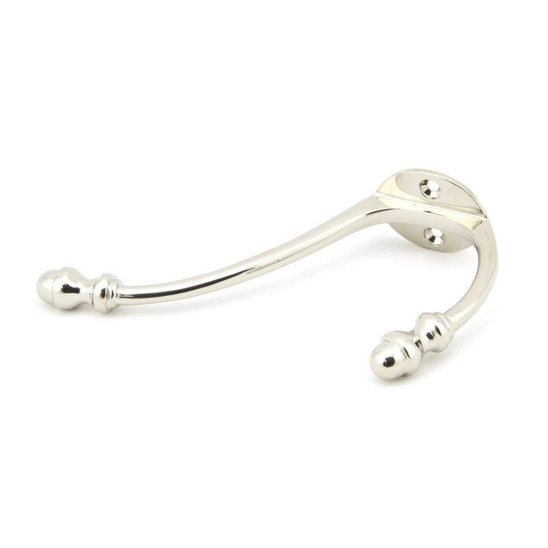Hat Coat Hook Brass Wall Hook, Polished Nickel