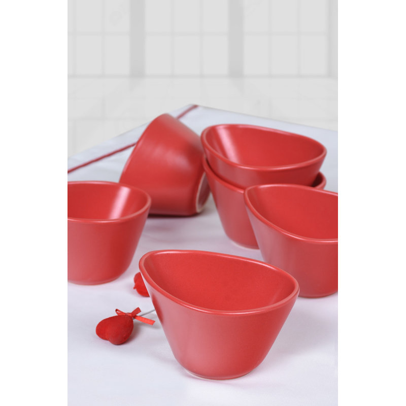 Taoran 6,8 oz Bol à céréales, Rouge
