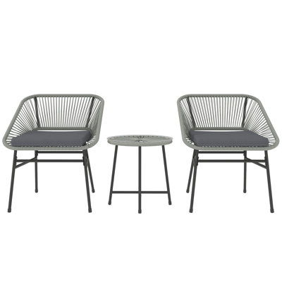 Round 3 - Piece 2 - Person 45Cm L Outdoor Bistro Set