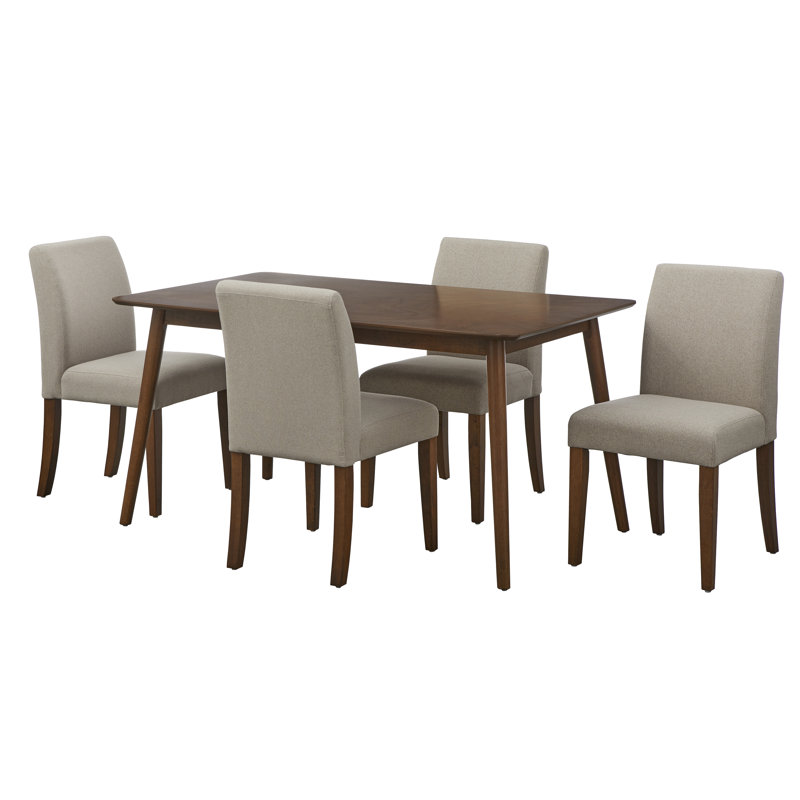 Amriel 4 - Person Four Leg Dining Set, Summer Tan