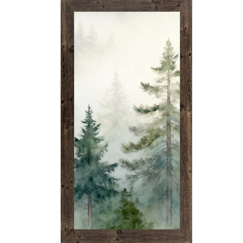 «Green Pine Trees Forest Nature», art encadré vertical 2