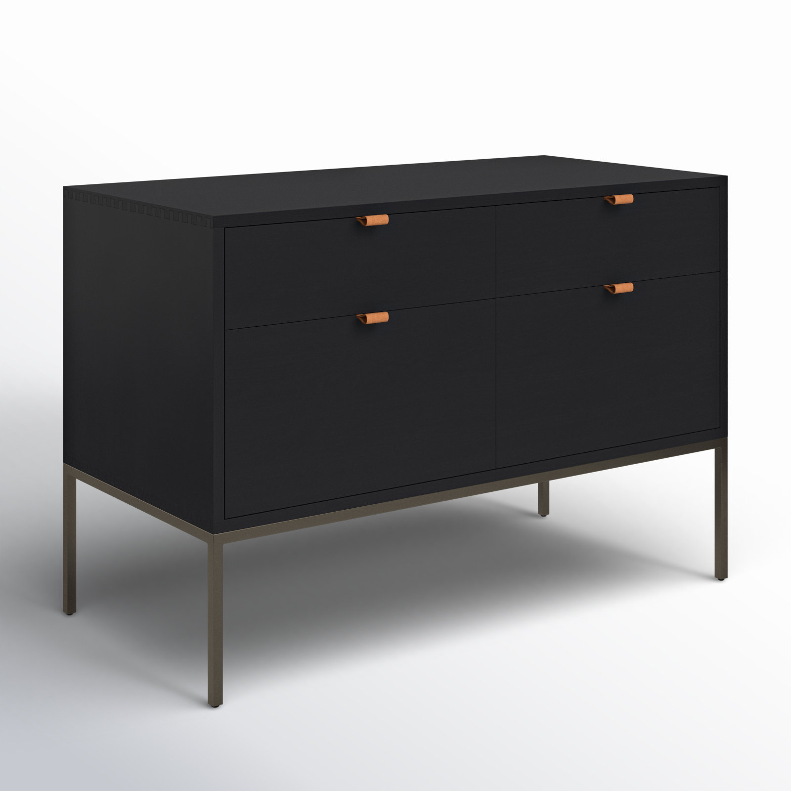 Loki 4-Drawer Filing Cabinet, Black