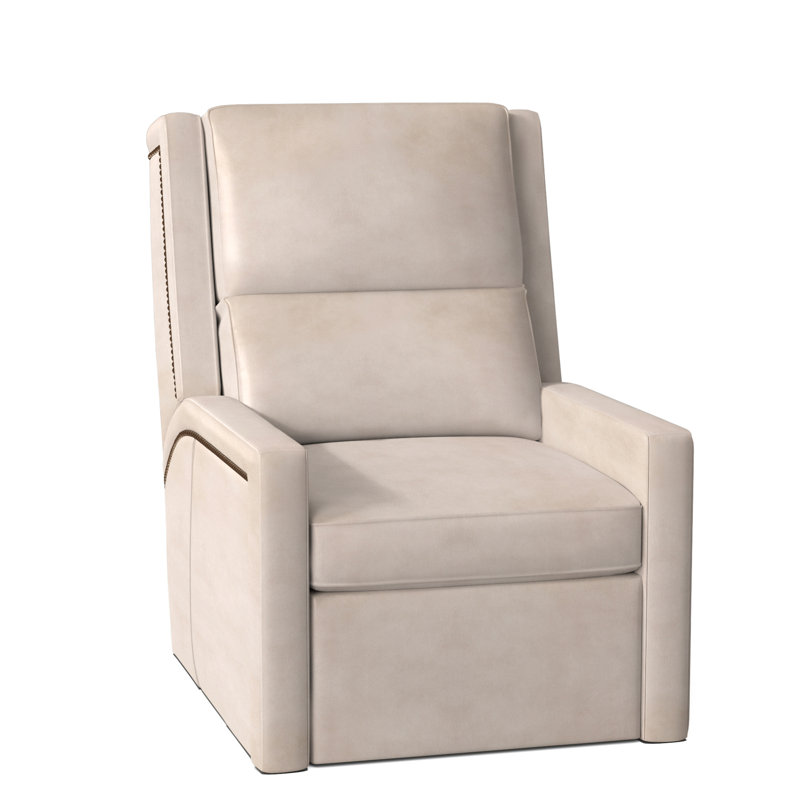 Fauteuil inclinable Norman, Cuir véritable Rio Minéral, Étain no 9, Rétro-poussage