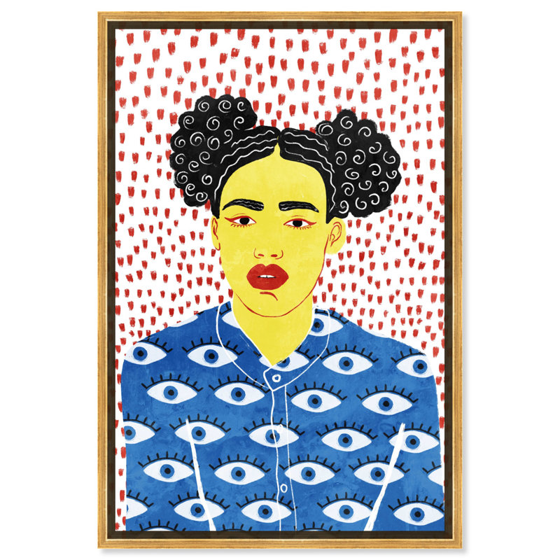 «Sophia and Her Eyes», reproduction d'art sur toile par Art Remedy, Cadre doré, H 55 po x l 37 po