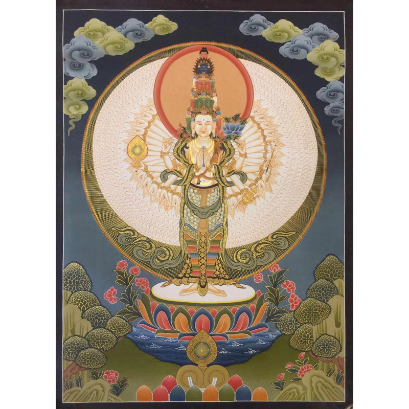 Lokeshvara Thangka (Brocadeless Thangka)