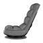 Chaise de jeu pivotante avec dossier réglable à 4 positions, siège de salon rotatif à 360 degrés, structure en métal avec tissu en lin, gris