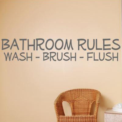Décalcomanie murale washlush de la salle de bain, Gris, H 10 po x l 40 po x P 0,16 po