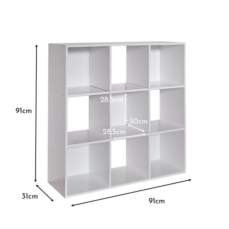 Northville 91cm H x 91cm W Cube Bookcase, Black