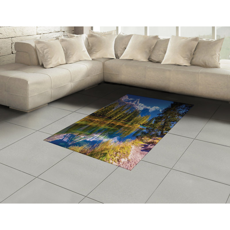 Mountain Nature High Density Long Fiber Poly Threads Decorative Area Rug Carpet, Rectangle 4' x 5'8"
