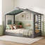 Lit simple en bois avec tablettes, lit gigogne et lattes-1606276160