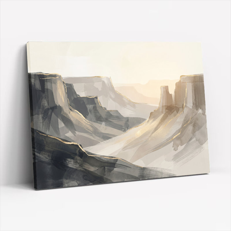 Ensemble de 1 tableau sur toile représentant un paysage de montagne, 16"H x 24"W, Wrapped Canvas