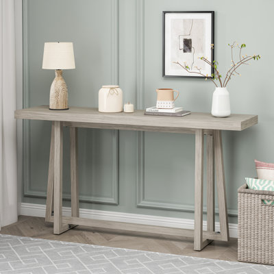 Console, élégante table d'entrée rectangulaire, console extérieure pour patio, table de couloir robuste, canapé pour vestibule, salon, chambre à coucher et patio