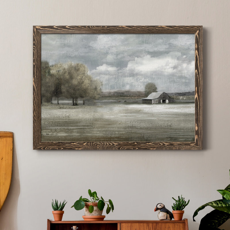 Country Quiet - Peinture sur toile encadrée, Noyer, H 31 po x l 44 po x P 1 po