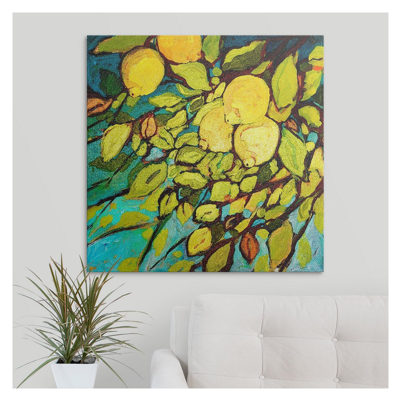 «Nolani Lemon Tree Fun» - reproduction d'art, H 8 po x l 8 po x P 1,5 po, Toile