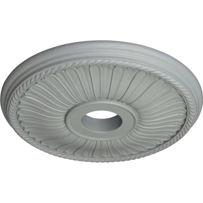 Endurathane Berkshire Ceiling Medallion, 20 1/8"OD x 3 7/8"ID x 1 7/8"P (Fits Canopies up to 6 3/8"), Factory Primed, Primed