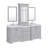 84.25'' Double Bathroom Vanity with Carrara Quartz Top-94668812