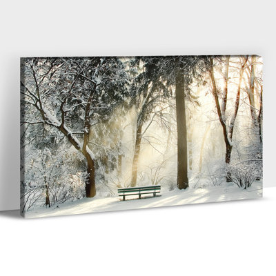 Art mural sur toile grand arbre d'hiver