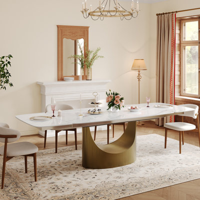 Modern Extend 94.5" Dining Table by Everly Quinn