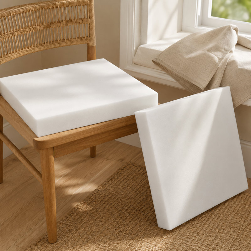 Ensemble de 2 garnitures de coussin de siège en mousse épaisse 2/3/4/5/6 po, 24 x 24 x 6