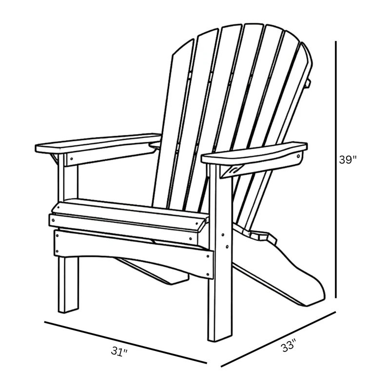 Ketcham Adirondack Chair, Light Gray