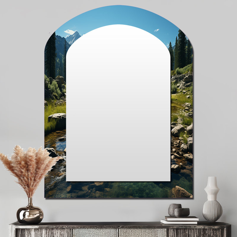Midford - Miroir paysager en métal, 43 po x 33 po