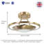 Mcroberts Modernistic Semi Flush Eco Friendly LED Ceiling Light Fitting in Brushed Finish-643252396