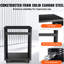 12U Recording Rack 500 Lbs Capacity, Open - Frame With Extra Storage, Made Of Q235 Carbon Steel, Lockable Caster Wheels, Good For Classrooms Network Stereo Back Design Wiring, Top Shelf, Ideal