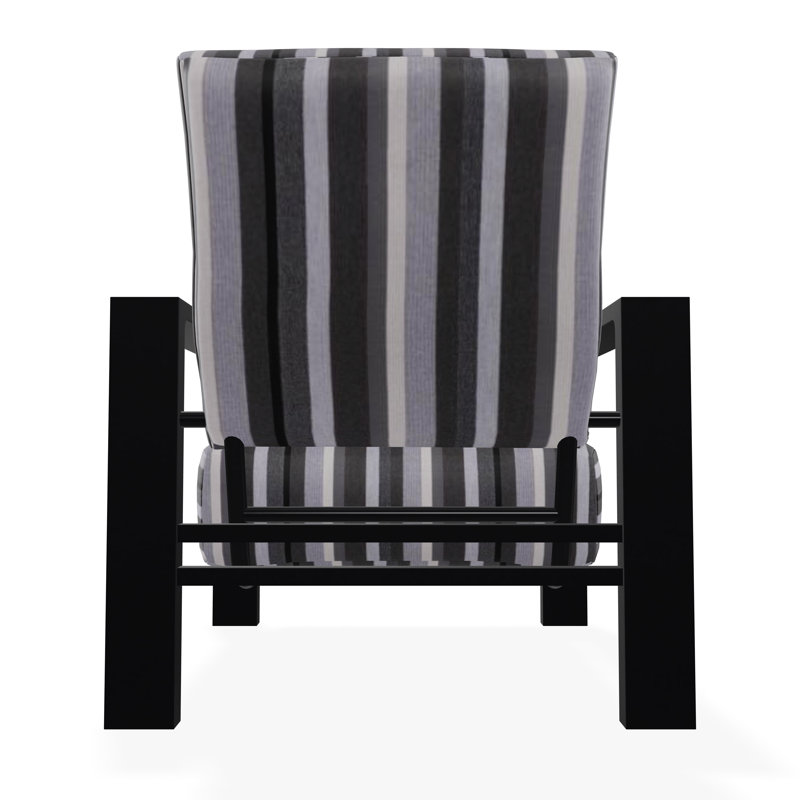 Chaise avec accoudoirs à coussin profond Larssen, Noir, Granit sensoriel