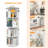 Hildelind 51.2-63.6"H 360° Rotating Bookcase, Storage and Display Bookshelf for Home Office and Living Room-869285683-807166168