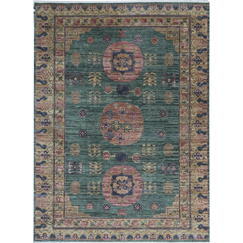 Canterbury Oriental Area Rug in Green/Brown
